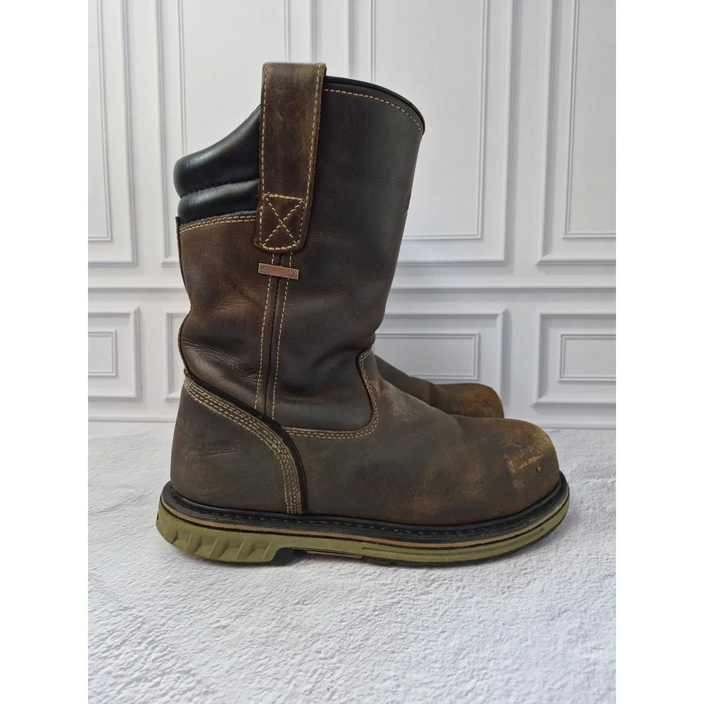 Danner Steel Yard Wellington Brown Steel Toe Waterproof Work Boots Mens 9 D 11